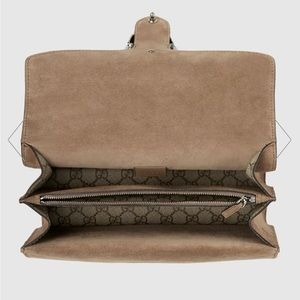 DIONYSUS LAGRE SHOULDER BAG 42 IN BLACK GG GLOSSY LAMBSKIN